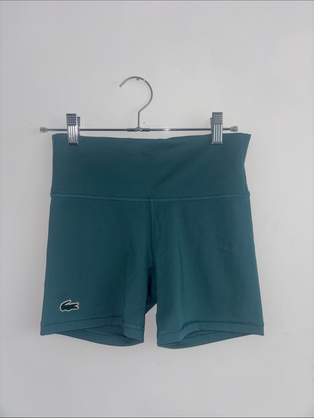 Lacoste Women's Deep Teal Performance Bike Shorts
